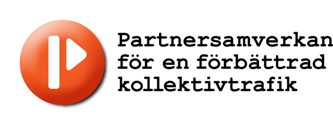 Logotyp för  Partnersamverkan för en förbättrad kollektivtrafik